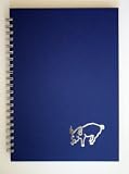 Pink Pig blue A4 sketchbook 150gsm acid free white paper 70 pages (35 leaves)