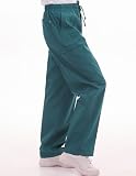Unisex Cargo Scrub Pants - Full Elastic Waist with Drawstring,