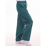 Unisex Cargo Scrub Pants - Full Elastic Waist with Drawstring (Wine,Medium)