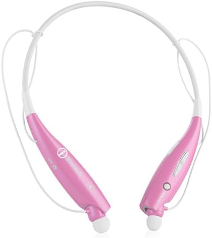 Universal Bluetooth Neckband Headphones S Gear -HV-Digitial 730 Wireless Headset Sweatproof Running Gym Exercise Stereo Earphones Noise Cancelling Earbuds Cordless Pink