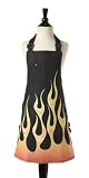 Jessie Steele Children's/Women's Utility Bib Apron, Flames