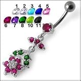 Jeweled Dangling Belly Ring Body Jewelry