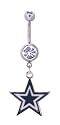Dallas Cowboys belly button ring