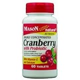 MASON vitamins cranberry with Probiotic and Added Vitamin C and Calcium Tablets, 60 Count
