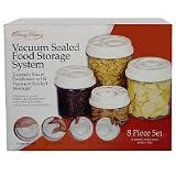 Vacuum Sealed Food Storage System - 8pc Set by pantry perfect