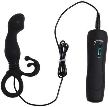 7 Mode Black Vibrating Silicone Prostate Locator, Ergonomic Design with Pull-ring, Experience Ultimate Anal Pleasure with Butt Plug for Unisex Men Women