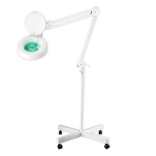 Premium Wheeled Magnifier Floor Lamp - Strong 8-Diopter Magnifcation On Sale