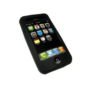 BLACK Silicone Skin Case Cover for Apple iPhone 3G & New 3GS 8GB, 16GB & 32GB