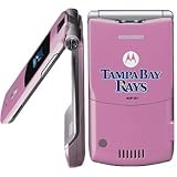 MLB Tampa Bay Devil Rays on Motorola RAZR V3c Phone Cover (Pink)