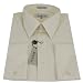 Mens Modena Solid Cream French Cuff Dress Shirt - Size 15 32/33
