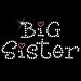 Youth T-Shirt : Big Sister - Sibling Embellished Rhinestone Design