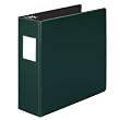 Wilson Jones 384 Line Heavy-Duty Locking D-Ring  3" Binder 8.5 x 11" Sheet Capacity, Hunter Green (W384-49GA)