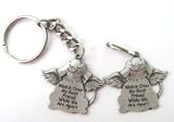 Angel Protection Pet Charm Dog Medal with owner keychain