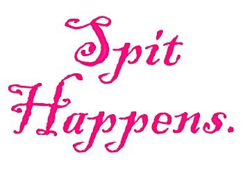 Spit Happens, Pink Bib and Onesie