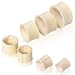 Double Flared Crocodile Wood Flesh Tunnel Ear Plugs -2g (6.5mm) -Sold as a Pair