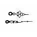 Clock Hands, Black, Serpentine Style - Time Ring 6 - 6-1/4