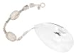 Rutilated Quartz, Smokey Quartz Gemstone Bead Pendulum and Sterling Silver Gemstones with Faceted Lead Crystal Teardrop Shaped Prism, 76mm Prism, 9" Hanging Length, #7405