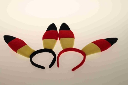 BRD Bunny Ohren, Deutschlandfarben, Fanartikel, Fussball, Party, Stadion, WM 2010, Afrika, Hasenohren Deutschland auf Haarreifen