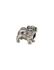 Sterling Silver Pug Charm for 3mm Charm Bracelets