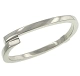Ladies Plain Polished 'By Pass' Square Bangle
