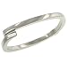 Ladies Plain Polished 'By Pass' Square Bangle