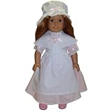 Colonial Pink Striped Outfit for Dolls