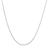 14 Karat White Gold 1-mm Adjustable Cable Chain (16 to 20 Inch)
