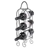 Trio Wrought Iron & Brass Wine Rack by Oenophilia