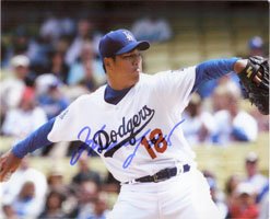 Signed Kuroda, Hiroki (Los Angeles Dodgers) 8x10 Photo