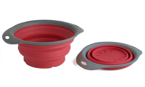 Dexas 5-Quart TPE Collapsible Bowl, Dark Red