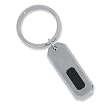 Men s STEL Stainless Steel Keychain with Black Enamel Inlay Accent- 80817
