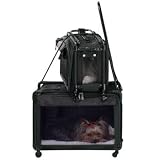 Tutto Pet On Wheels, Small, Color:Black