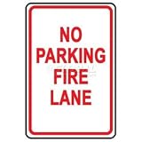 Aluminum Sign - No Parking Fire Lane - .063mm Thick