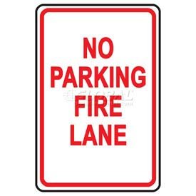 Aluminum Sign - No Parking Fire Lane - .080mm Thick