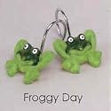 Fun Frog Shower Curtain Rings Hooks 12 Pack