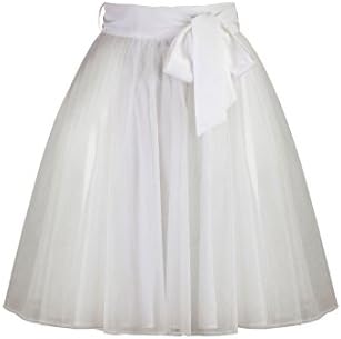 eShakti Women's Dahlia crinoline M-8 Regular White