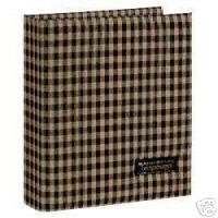 Longaberger Khaki Check Photo Album NEW !