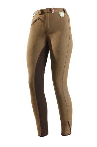 Ultrasport RTS Bentex Damen Reithose mit Vollbesatz, braun-melange, 42, 1003-131-42
