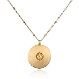 Satya Jewelry Gold Vermeil Lotus Disc Necklace