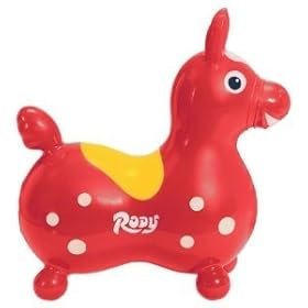  Gymnic ~ Rody Inflatable Hopping Horse, Red