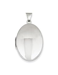 Sterling Silver Polished 26mm 2 Frame Oval Locket