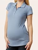 Motherhood Maternity: Short Sleeve Stretch Fabric Maternity Polo Shirt
