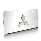 Mitsubishi Chrome Steel License Plate by MITSUBISHI