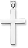 18K White Gold Men's Cross Pendant