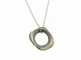 Oxidized Sterling Organic Ring Pendant by Ten Thousand Things