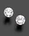 14k White Gold Cubic Zirconia Studs