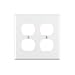 Leviton 88016 2-Gang Duplex Device Receptacle Wallplate, Standard Size, Thermoset, Device Mount, White