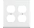 Leviton 88016 2-Gang Duplex Device Receptacle Wallplate, Standard Size, Thermoset, Device Mount, White