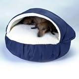 Snoozer Cozy Cave Large 35 Navy Dog Pet Bed Cosy