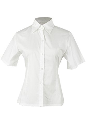 Lemail wig Women's Short Sleeve School Uniform White Shirt